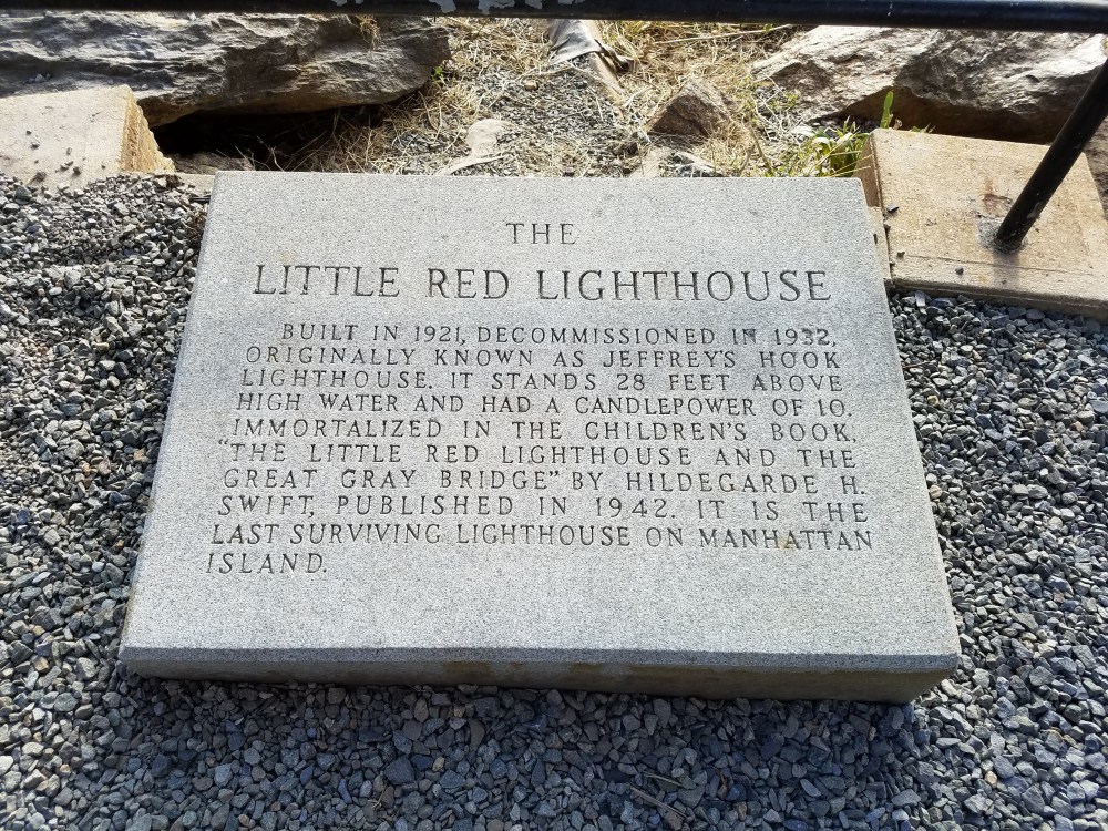 Little Red Lighthouse Plaque